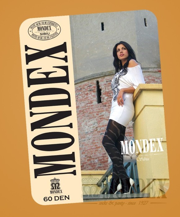 Ciorapi pantalon elasticizati cu model, 60 den - 903-1