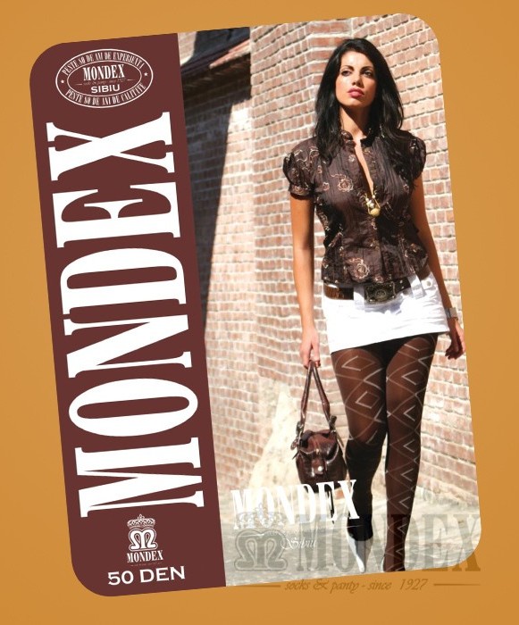 Ciorapi pantalon elasticizati cu model, 50 den - 920-1