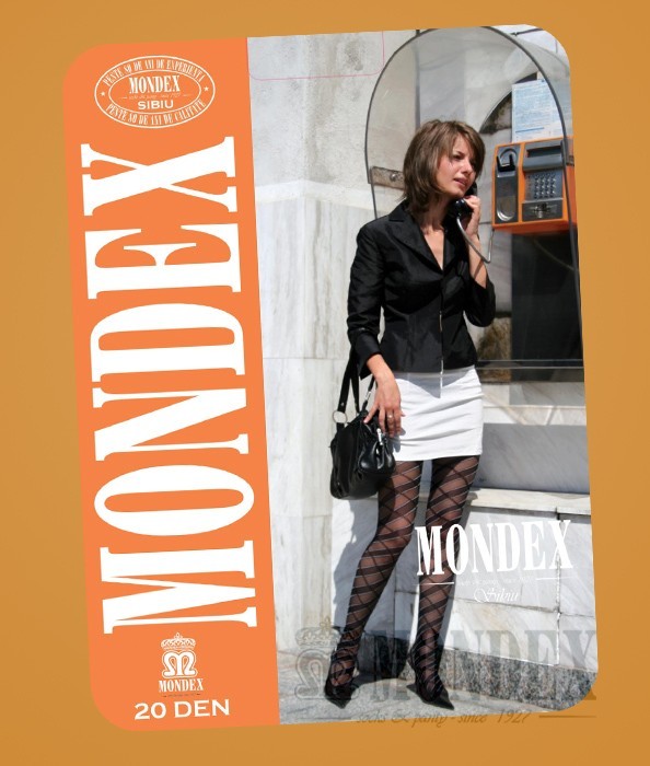 Ciorapi pantalon elasticizati cu model, 20 den - 956-1