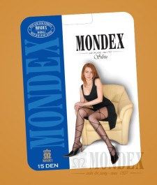 Ciorapi pantalon elasticizati cu model, 15 den - 962-1