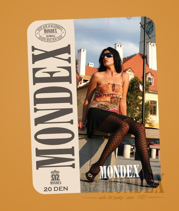 Ciorapi pantalon elasticizati cu model, 20 den - 974-1