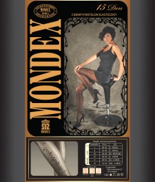 Ciorapi pantalon elasticizati cu model, 15 den - 9004-1