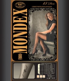 Ciorapi pantalon elasticizati cu model, 15 den - 9007-1