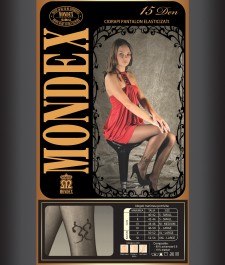 Ciorapi pantalon elasticizati cu model, 15 den - 9008-1
