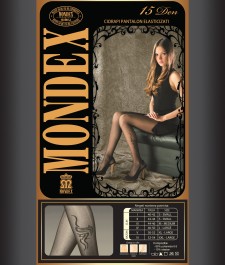 Ciorapi pantalon elasticizati cu model, 15 den - 9010-1
