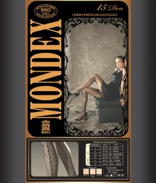 Ciorapi pantalon elasticizati cu model, 15 den - 9011-1