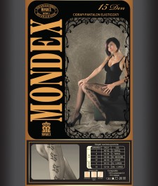 Ciorapi pantalon elasticizati cu model, 15 den - 9028-1
