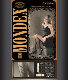 Ciorapi pantalon elasticizati cu model, 15 den - 9035-1