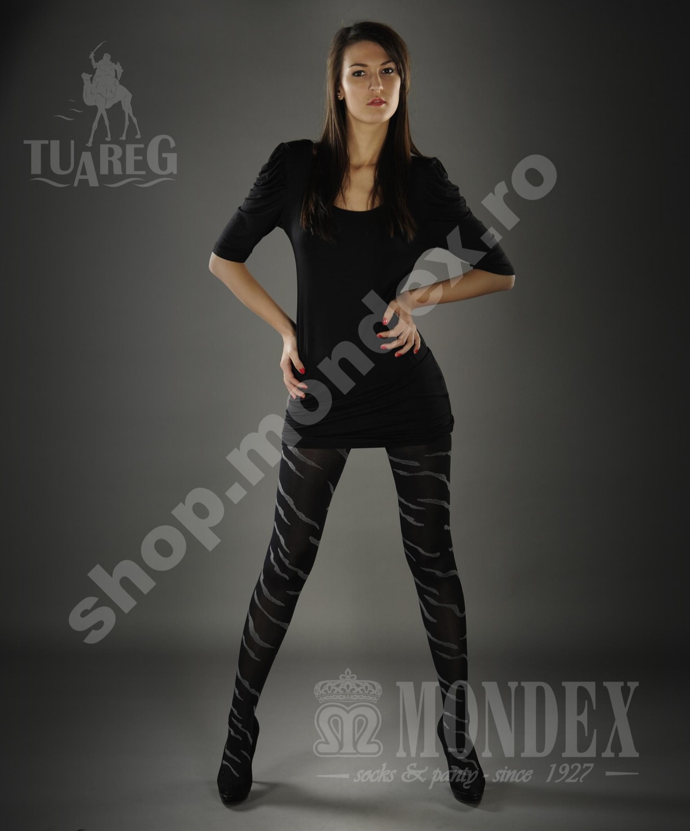 Ciorapi pantalon elasticizati cu model, 60 den - 903-1