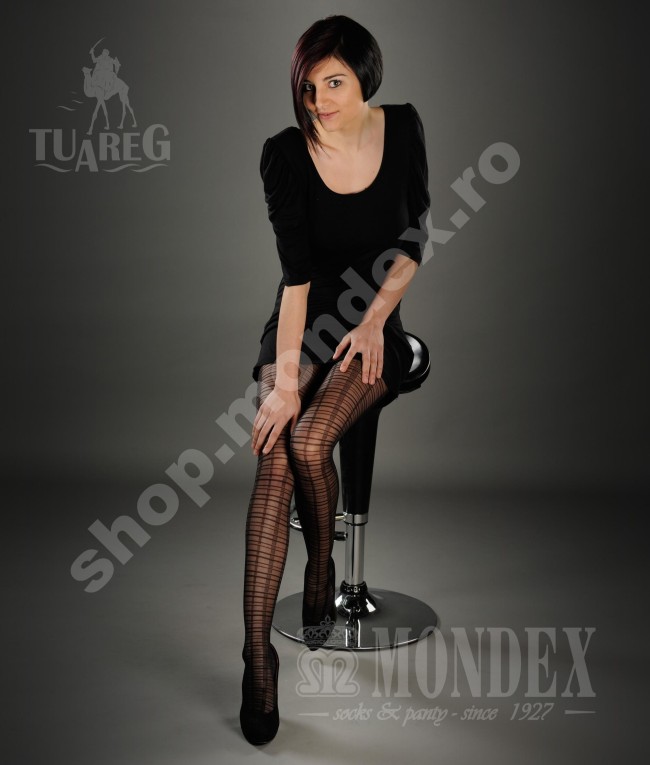 Ciorapi pantalon elasticizati cu model, 20 den - 957-1