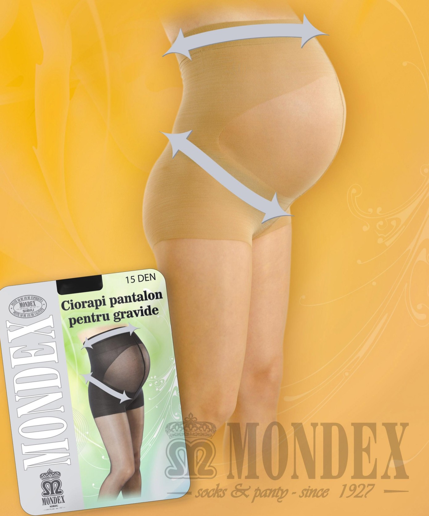 Ciorapi pantalon pentru gravide, 15 den - 988-1