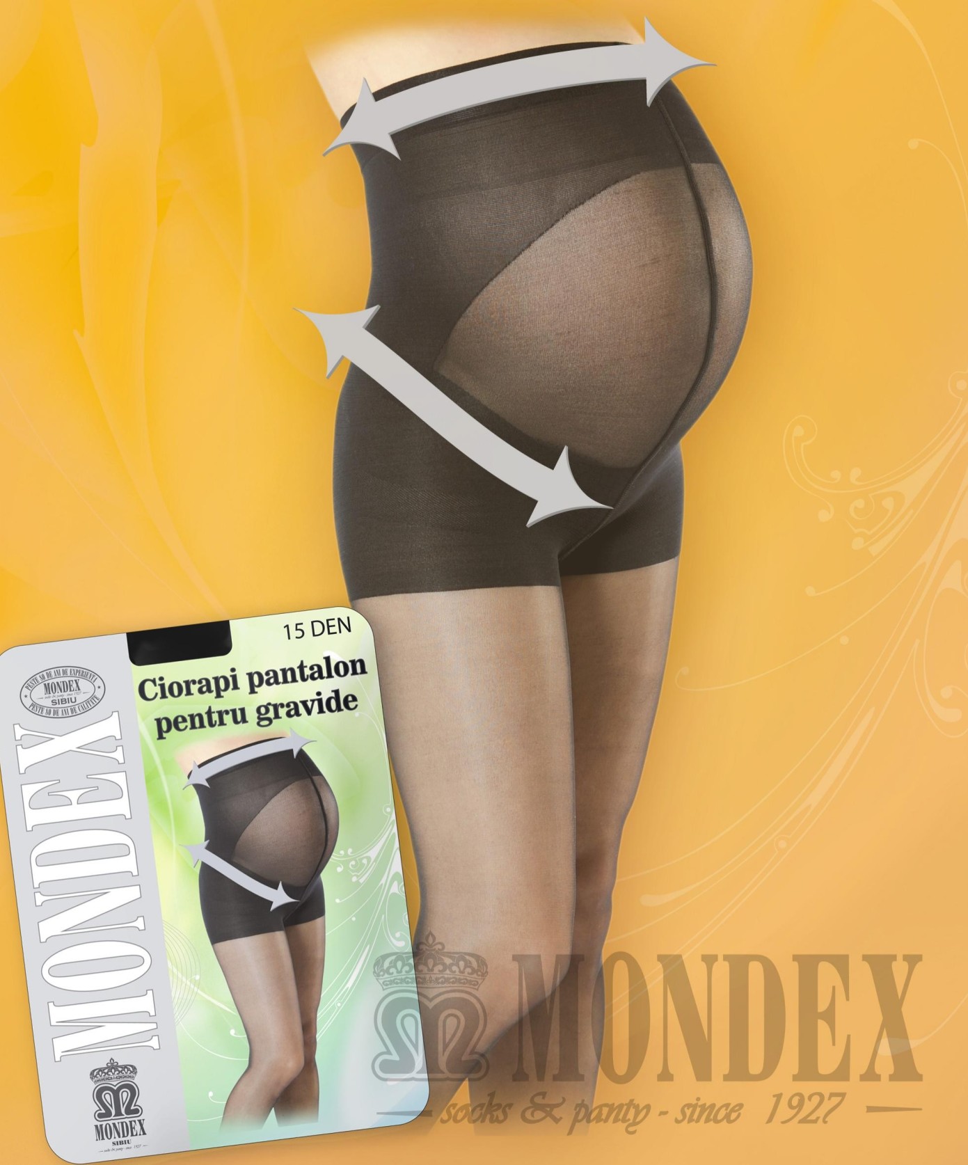 Ciorapi pantalon pentru gravide, 15 den - 988-1